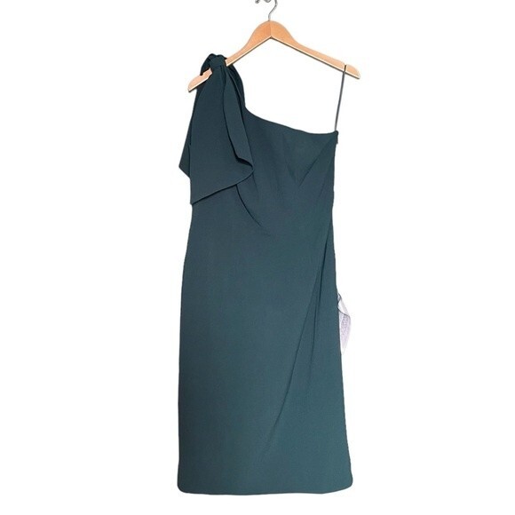 NWT Dress The Population One Shoulder Formal Tiffany Dress Pine Green Size XXL - Picture 2 of 16